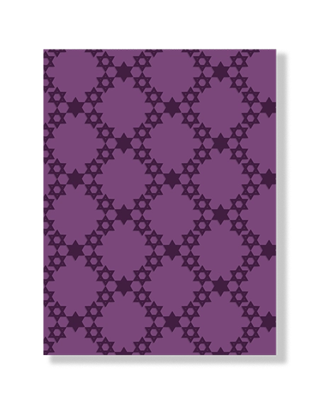 Diamond Pattern of Jewish Stars in Plum