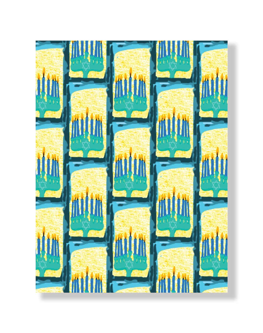 Hanukkah Menorah Mosaic