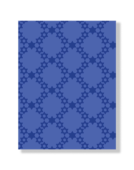 Diamond Pattern of Jewish Stars in Royal Blue