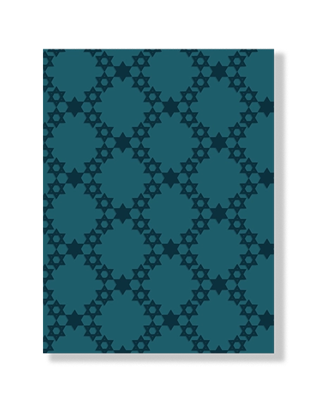 Diamond Pattern of Jewish Stars in Green