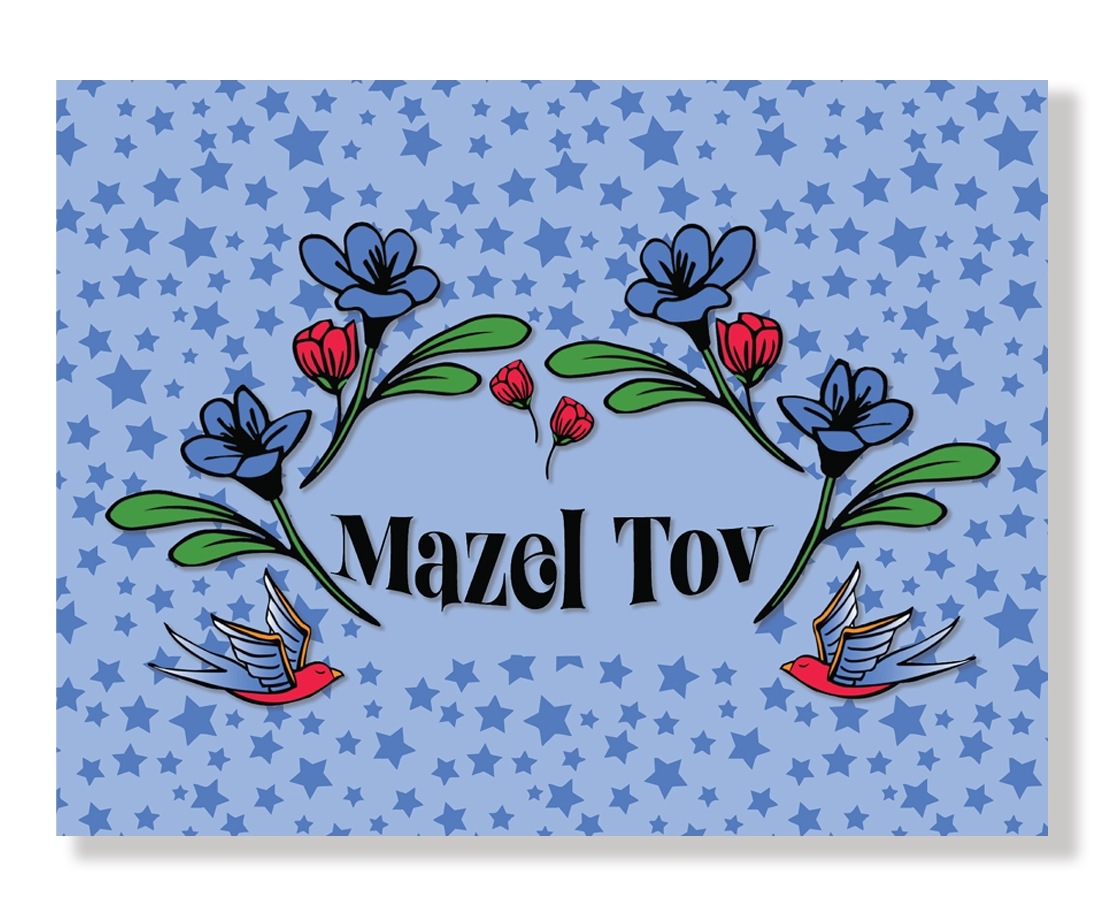 Mazel Tov with Birds and Blossoms