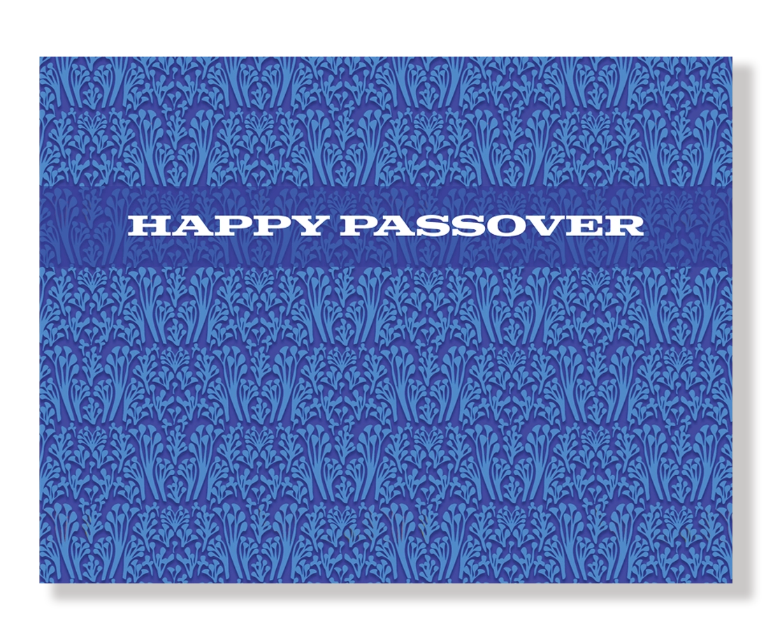 Passover Elegant Blue Floral