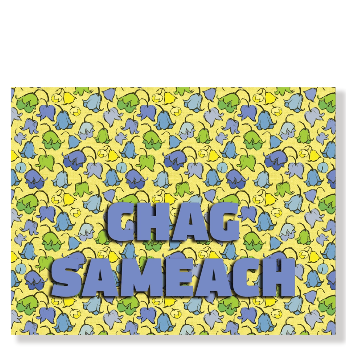 Chag Sameach Cheerful Flower Pattern
