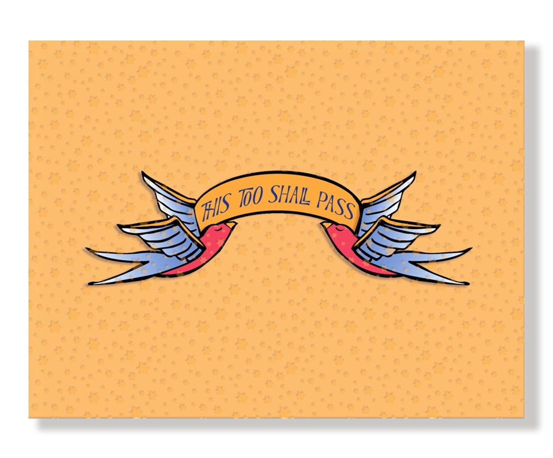 This Too Shall Pass in Warm Orange Palette