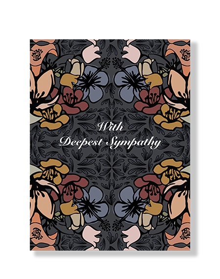 Sympathy Card with Boho Floral Design