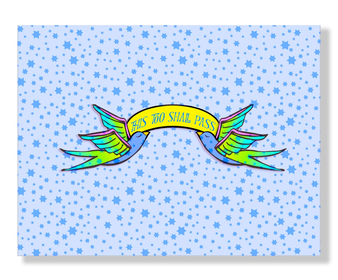 This Too Shall Pass in Neon Pastels