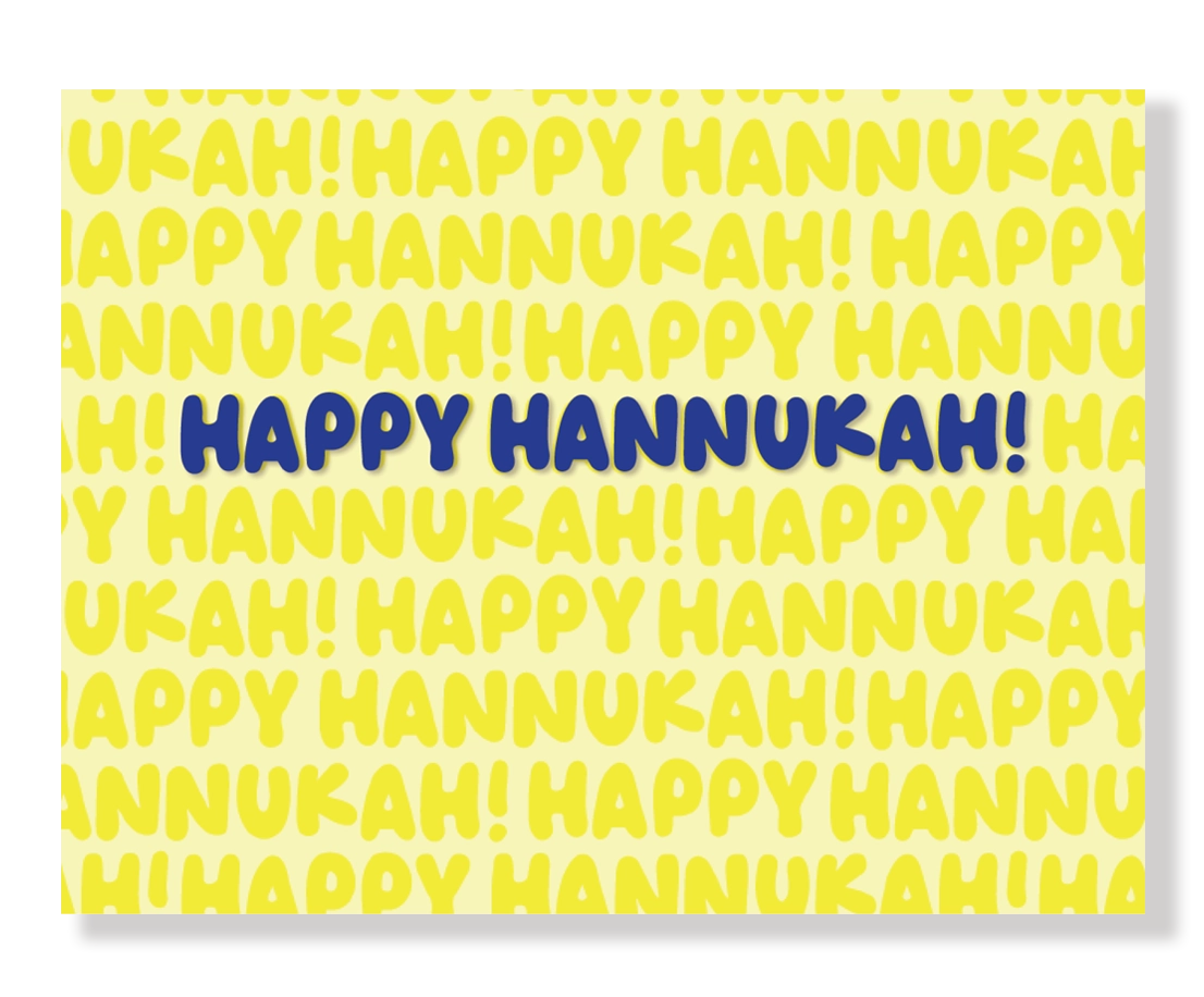 Happy Hannukah Cheery Text Pattern