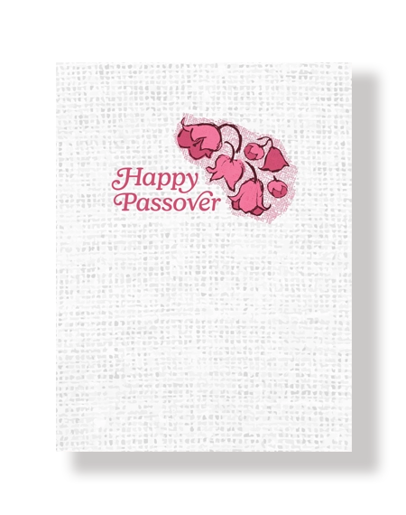 Passover Lilies on White Burlap