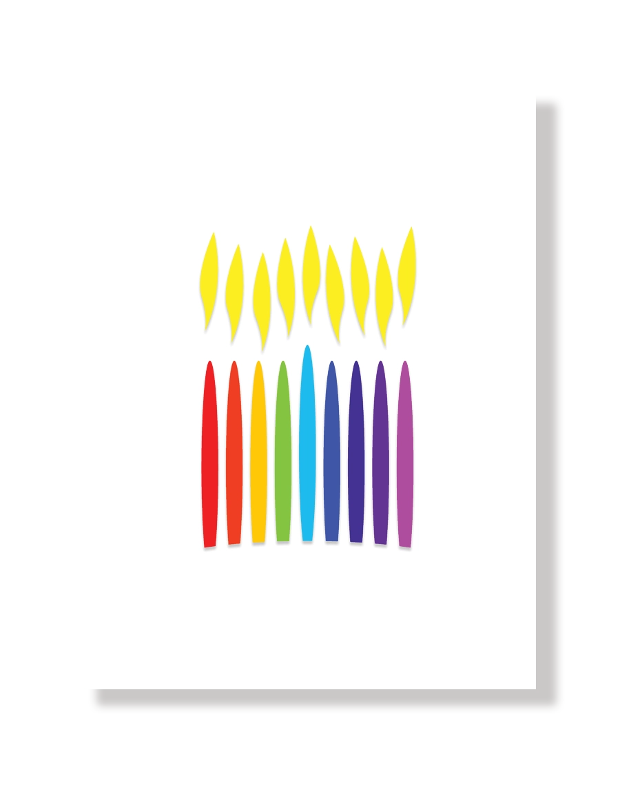 Matisse-inspired Rainbow Menorah