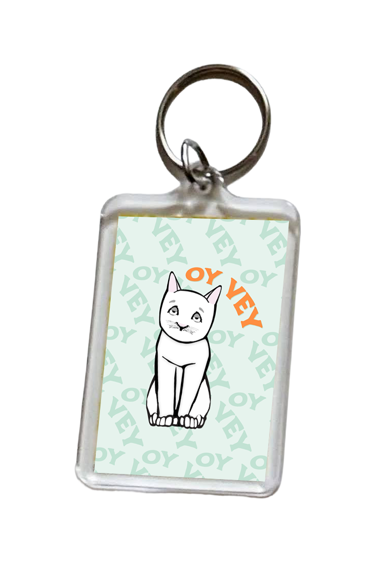 Oy Vey Cat Keychain
