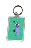 Raccoon Says Feh Keychain