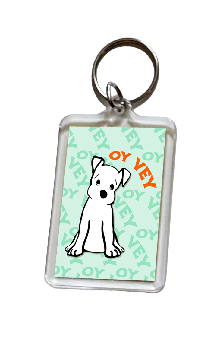 Oy Vey Dog Keychain