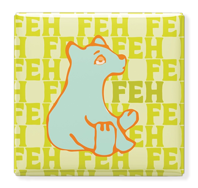 FEH Bear in Mid Century Palette Magnet