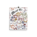Abstract Floral Mazel Tov Art Print