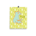 FEH Bear in Mid Century Palette Art Print